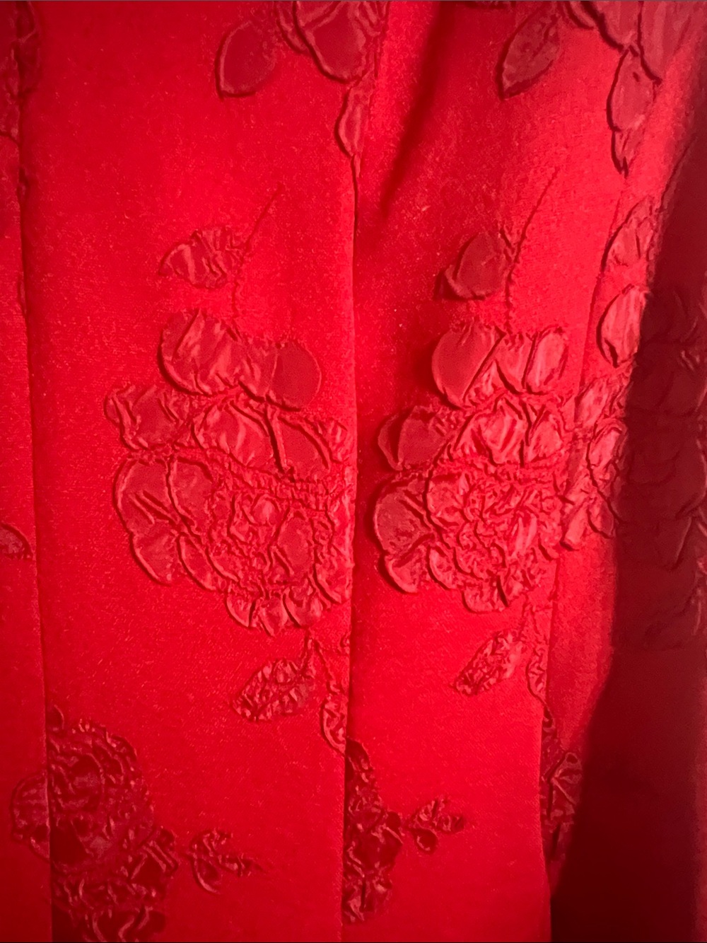 Taylor Red Floral Jacquard Midi Dress - Picture 4 of 9